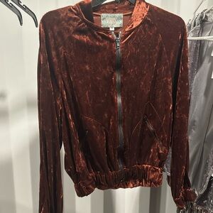 Silverado rust velvet bomber jacket